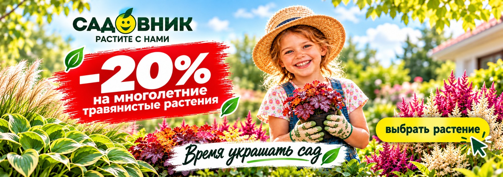 -20% на многолетние травяные растения